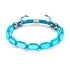 Aquamarine | Silver | Mermaid Glass Pebble Macrame Bracelet